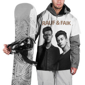 Накидка на куртку 3D с принтом Rauf & Faik в Екатеринбурге, 100% полиэстер |  | bts | faik | rauf | детство | дуэт | музыка первого | попса | рауф | фаик | фанат