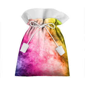 Подарочный 3D мешок с принтом Радужный дым в Екатеринбурге, 100% полиэстер | Размер: 29*39 см | Тематика изображения на принте: holi | праздник красок | радуга | радужный дым | холи | цвета радуги | яркий