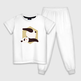 Детская пижама хлопок с принтом Панда Йога в Екатеринбурге, 100% хлопок |  брюки и футболка прямого кроя, без карманов, на брюках мягкая резинка на поясе и по низу штанин
 | panda | yoga | йога | панда | панды | фитнес