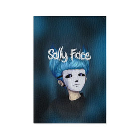 Обложка для паспорта матовая кожа с принтом SALLY FACE в Екатеринбурге, натуральная матовая кожа | размер 19,3 х 13,7 см; прозрачные пластиковые крепления | blue | face | fisher | game | games | gizmo | hair | larry | mask | sally | волосы | гизмо | голубые | игра | игры | ларри | маска | протез | сали | салли | синие | синий | триллер | ужасы | фейс | фишер | фэйс | хоррор