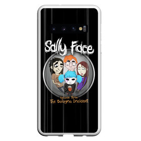 Чехол для Samsung Galaxy S10 с принтом Sally Face Episode Three в Екатеринбурге, Силикон | Область печати: задняя сторона чехла, без боковых панелей | blue | face | fisher | game | games | gizmo | hair | larry | mask | sally | волосы | гизмо | голубые | игра | игры | ларри | маска | протез | сали | салли | синие | синий | триллер | ужасы | фейс | фишер | фэйс | хоррор