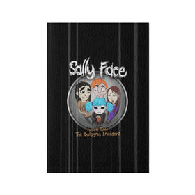 Обложка для паспорта матовая кожа с принтом Sally Face Episode Three в Екатеринбурге, натуральная матовая кожа | размер 19,3 х 13,7 см; прозрачные пластиковые крепления | blue | face | fisher | game | games | gizmo | hair | larry | mask | sally | волосы | гизмо | голубые | игра | игры | ларри | маска | протез | сали | салли | синие | синий | триллер | ужасы | фейс | фишер | фэйс | хоррор