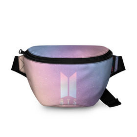 Поясная сумка 3D с принтом BTS LOVE YOURSELF в Екатеринбурге, 100% полиэстер | плотная ткань, ремень с регулируемой длиной, внутри несколько карманов для мелочей, основное отделение и карман с обратной стороны сумки застегиваются на молнию | bangtan boys | bt21 | bts | bts army | bts stickers | j hope | jimin | jin | jungkook | k pop | rap monster | rapmon | suga | v | бтс | корея | стикеры bts