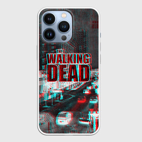 Чехол для iPhone 13 Pro с принтом the walking dead glitch в Екатеринбурге,  |  | Тематика изображения на принте: glitch | the walking dead | апокалипсис | глитч | зомби | помехи | ходячие мертвецы