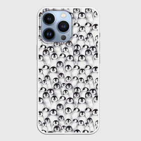 Чехол для iPhone 13 Pro с принтом Пингвинчики в Екатеринбурге,  |  | животные | лапочка | милый | мимими | паттерн | пингвин | северный полюс