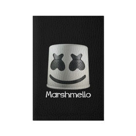 Обложка для паспорта матовая кожа с принтом Marshmello в Екатеринбурге, натуральная матовая кожа | размер 19,3 х 13,7 см; прозрачные пластиковые крепления | marshmello | диджей | клуб | клубная музыка | маршмеллоу | маршмэлло | маршмэллоу | музыка | электронная