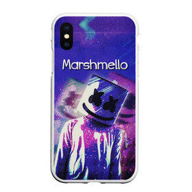 Чехол для iPhone XS Max матовый с принтом Marshmello в Екатеринбурге, Силикон | Область печати: задняя сторона чехла, без боковых панелей | marshmello | диджей | клуб | клубная музыка | маршмеллоу | маршмэлло | маршмэллоу | музыка | электронная