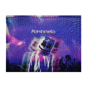 Обложка для студенческого билета с принтом Marshmello в Екатеринбурге, натуральная кожа | Размер: 11*8 см; Печать на всей внешней стороне | marshmello | диджей | клуб | клубная музыка | маршмеллоу | маршмэлло | маршмэллоу | музыка | электронная