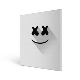 Холст квадратный с принтом Marshmello в Екатеринбурге, 100% ПВХ |  | marshmello | диджей | клуб | клубная музыка | маршмеллоу | маршмэлло | маршмэллоу | музыка | электронная