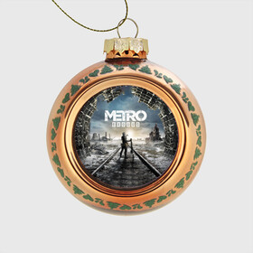 Стеклянный ёлочный шар с принтом Metro в Екатеринбурге, Стекло | Диаметр: 80 мм | exodus | metro | stalker | артем | исход | метро | сталкер | эксодус