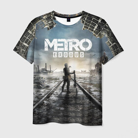 Мужская футболка 3D с принтом Metro в Екатеринбурге, 100% полиэфир | прямой крой, круглый вырез горловины, длина до линии бедер | exodus | metro | stalker | артем | исход | метро | сталкер | эксодус