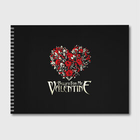 Альбом для рисования с принтом Bullet For My Valentine в Екатеринбурге, 100% бумага
 | матовая бумага, плотность 200 мг. | Тематика изображения на принте: bfmv | bullet for my valentine | metal | rock | группы | метал | музыка | рок | трэш