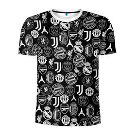 Мужская футболка 3D спортивная с принтом ЛОГО ФУТБОЛЬНЫХ КОМАНД в Екатеринбурге, 100% полиэстер с улучшенными характеристиками | приталенный силуэт, круглая горловина, широкие плечи, сужается к линии бедра | 