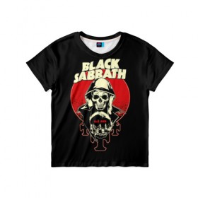 Детская футболка 3D с принтом Black Sabbath в Екатеринбурге, 100% гипоаллергенный полиэфир | прямой крой, круглый вырез горловины, длина до линии бедер, чуть спущенное плечо, ткань немного тянется | 