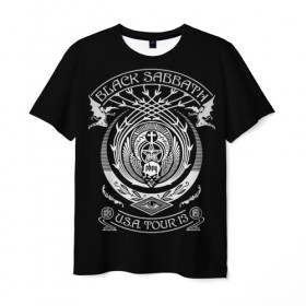 Мужская футболка 3D с принтом Black Sabbath в Екатеринбурге, 100% полиэфир | прямой крой, круглый вырез горловины, длина до линии бедер | black sabbath | hard rock | heavy metal | блэк сабат | группы | метал | музыка | оззи осборн | рок | хард рок | хэви метал