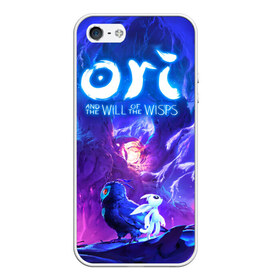 Чехол для iPhone 5/5S матовый с принтом Ori - And The Will Of The Wisp в Екатеринбурге, Силикон | Область печати: задняя сторона чехла, без боковых панелей | game | indie | ori | игра | инди | квест | платформер