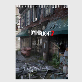 Скетчбук с принтом DyingLight2 в Екатеринбурге, 100% бумага
 | 48 листов, плотность листов — 100 г/м2, плотность картонной обложки — 250 г/м2. Листы скреплены сверху удобной пружинной спиралью | baggie | dying light | game | good night good luck | survival horror | techland | the following | zombie | багги | зараженные | зомби | игры