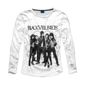 Женский лонгслив 3D с принтом Black Veil Brides в Екатеринбурге, 100% полиэстер | длинные рукава, круглый вырез горловины, полуприлегающий силуэт | 