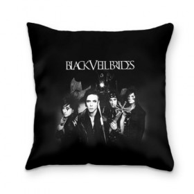 Подушка 3D с принтом Black Veil Brides в Екатеринбурге, наволочка – 100% полиэстер, наполнитель – холлофайбер (легкий наполнитель, не вызывает аллергию). | состоит из подушки и наволочки. Наволочка на молнии, легко снимается для стирки | black veil brides | heavy matal | metal | post hardcore | группы | метал | музыка | рок | хэви метал | эмо