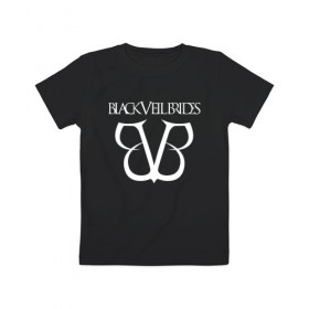 Детская футболка хлопок с принтом Black Veil Brides в Екатеринбурге, 100% хлопок | круглый вырез горловины, полуприлегающий силуэт, длина до линии бедер | black veil brides | heavy matal | metal | post hardcore | группы | метал | музыка | рок | хэви метал | эмо