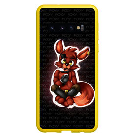 Чехол для Samsung Galaxy S10 с принтом Foxy в Екатеринбурге, Силикон | Область печати: задняя сторона чехла, без боковых панелей | five nights at freddys | foxy | аниматроники | игра | компьютерная игра | робот | фокси | фредди | чика