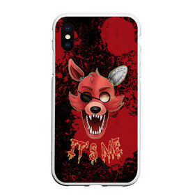 Чехол для iPhone XS Max матовый с принтом Foxy в Екатеринбурге, Силикон | Область печати: задняя сторона чехла, без боковых панелей | Тематика изображения на принте: five nights at freddys | foxy | аниматроники | игра | компьютерная игра | робот | фокси | фредди | чика