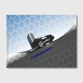 Альбом для рисования с принтом Subaru Forester SF5 в Екатеринбурге, 100% бумага
 | матовая бумага, плотность 200 мг. | auto | forester | jdm | sf5 | subaru | subaru forester | субару | форестер