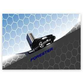 Поздравительная открытка с принтом Subaru Forester SF5 в Екатеринбурге, 100% бумага | плотность бумаги 280 г/м2, матовая, на обратной стороне линовка и место для марки
 | auto | forester | jdm | sf5 | subaru | subaru forester | субару | форестер