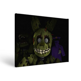 Холст прямоугольный с принтом Five Nights At Freddy`s в Екатеринбурге, 100% ПВХ |  | five nights at freddys | foxy | аниматроники | игра | компьютерная игра | робот | фокси | фредди | чика