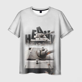 Мужская футболка 3D с принтом Heavy dark в Екатеринбурге, 100% полиэфир | прямой крой, круглый вырез горловины, длина до линии бедер | 23февраля | dark | heavy | wargaming | worldoftanks | wot | америка | американскийтанк | вэви | мужчине | сша | тяж | тяжелыйтанк | хеви