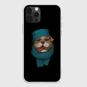 Чехол для iPhone 12 Pro Max с принтом Бульдог в Екатеринбурге, Силикон |  | арт | бульдог | вязанный | зима | зимняя одежда | иллюстрация | пес | песик | псина | собака | шарф