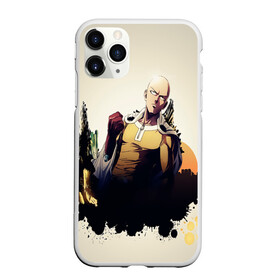 Чехол для iPhone 11 Pro Max матовый с принтом Saitama (One-Punch Man) в Екатеринбурге, Силикон |  | man | one punch | saitama | ванпач | ванпачмен