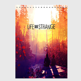 Скетчбук с принтом Life is Strange в Екатеринбурге, 100% бумага
 | 48 листов, плотность листов — 100 г/м2, плотность картонной обложки — 250 г/м2. Листы скреплены сверху удобной пружинной спиралью | Тематика изображения на принте: caulfield | chloe price | game | kate marsh | life | life is strange | life is strange: before the storm | max | strange | две луны | игры | кейт марш | колфилд | макс | подростки | студенты