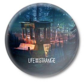 Значок с принтом Life is Strange в Екатеринбурге,  металл | круглая форма, металлическая застежка в виде булавки | 