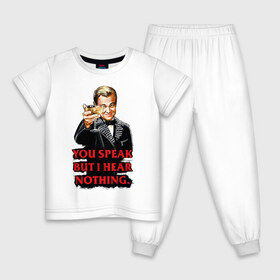Детская пижама хлопок с принтом Gatsby в Екатеринбурге, 100% хлопок |  брюки и футболка прямого кроя, без карманов, на брюках мягкая резинка на поясе и по низу штанин
 | leonardo dicaprio | the great gatsby | великий гэтсби | леонардо дикаприо