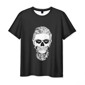 Мужская футболка 3D с принтом Tate Langdon в Екатеринбурге, 100% полиэфир | прямой крой, круглый вырез горловины, длина до линии бедер | ahs | american horror story | langdon | tate | аиу | американская история ужасов | тейт