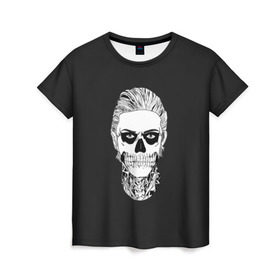 Женская футболка 3D с принтом Tate Langdon в Екатеринбурге, 100% полиэфир ( синтетическое хлопкоподобное полотно) | прямой крой, круглый вырез горловины, длина до линии бедер | ahs | american horror story | langdon | tate | аиу | американская история ужасов | тейт