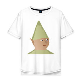 Мужская футболка хлопок Oversize с принтом Gnome Child в Екатеринбурге, 100% хлопок | свободный крой, круглый ворот, “спинка” длиннее передней части | game | gnome child | meme | mmorpg | rune fag | runescape | гном ребёнок | игра | мем | мморпг | рунскейп