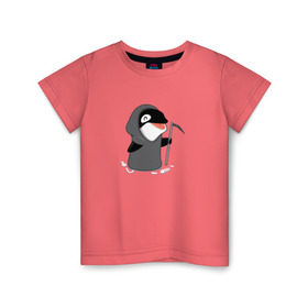 Детская футболка хлопок с принтом Косатка в Екатеринбурге, 100% хлопок | круглый вырез горловины, полуприлегающий силуэт, длина до линии бедер | акула | дельфин | животные | касатка | кит | коса | лапочка | милый | мимими | море | рыбки | хищник