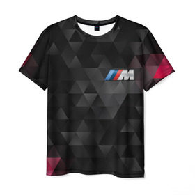 Мужская футболка 3D с принтом BMW в Екатеринбурге, 100% полиэфир | прямой крой, круглый вырез горловины, длина до линии бедер | bmw | авто | автомобиль | бмв | логотип | машина | надпись | текстура