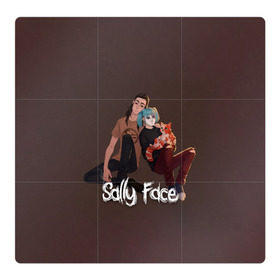 Магнитный плакат 3Х3 с принтом Sally Face в Екатеринбурге, Полимерный материал с магнитным слоем | 9 деталей размером 9*9 см | blue | diane | face | fisher | gizmo | henry | johnson | killer | larry | sally | генри | гизмо | джонсон | диана | ларри | лицо | салли | фейс | фишер
