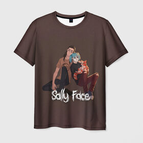 Мужская футболка 3D с принтом Sally Face в Екатеринбурге, 100% полиэфир | прямой крой, круглый вырез горловины, длина до линии бедер | blue | diane | face | fisher | gizmo | henry | johnson | killer | larry | sally | генри | гизмо | джонсон | диана | ларри | лицо | салли | фейс | фишер