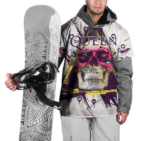Накидка на куртку 3D с принтом Queen в Екатеринбурге, 100% полиэстер |  | queen | брайан мэи | британская | группа | джон дикон | королева | роджер тейлор | рок | фредди меркьюри