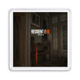 Магнит 55*55 с принтом Resident Evil 7 в Екатеринбурге, Пластик | Размер: 65*65 мм; Размер печати: 55*55 мм | 