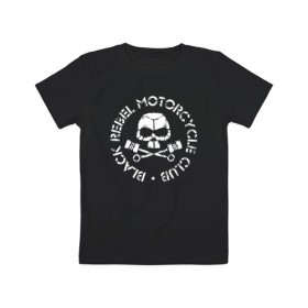 Детская футболка хлопок с принтом Black Rebel Motorcycle Club в Екатеринбурге, 100% хлопок | круглый вырез горловины, полуприлегающий силуэт, длина до линии бедер | black rebel motorcycle club | brmc | rock | группы | инди | музыка | рок | рок н ролл