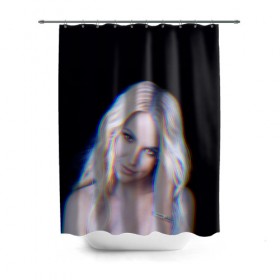 Штора 3D для ванной с принтом Britney Glitch в Екатеринбурге, 100% полиэстер | плотность материала — 100 г/м2. Стандартный размер — 146 см х 180 см. По верхнему краю — пластиковые люверсы для креплений. В комплекте 10 пластиковых колец | britney | britneyspears | glitch | icon | jean | pop | princess | spears | usa | бритни | бритниспирс | глич | джин | поп | работа | спирс | сша