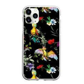 Чехол для iPhone 11 Pro матовый с принтом Попугаи в Екатеринбурге, Силикон |  | parrots | ветки | графика | джунгли | искусство | картинка | красивый | красный | крутой | листья | мода | модный | молодёжная | орнамент | попугаи | рисунок | розовый | рукоделие | синий | стиль