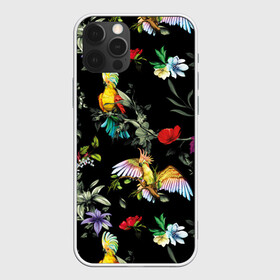 Чехол для iPhone 12 Pro Max с принтом Попугаи в Екатеринбурге, Силикон |  | Тематика изображения на принте: parrots | ветки | графика | джунгли | искусство | картинка | красивый | красный | крутой | листья | мода | модный | молодёжная | орнамент | попугаи | рисунок | розовый | рукоделие | синий | стиль