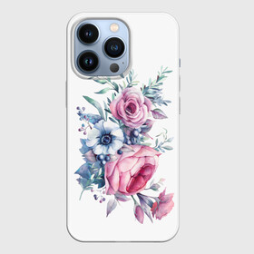 Чехол для iPhone 13 Pro с принтом Цветы в Екатеринбурге,  |  | bouquets | flowers | pattern | roses | букеты | графика | жёлтый | зелёный | искусство | картинка | красивый | крутой | листья | мода | модный | молодёжная | оранжевый | орнамент | рисунок | розовый | розы | рукоделие