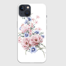 Чехол для iPhone 13 с принтом Цветы в Екатеринбурге,  |  | bouquets | flowers | pattern | roses | букеты | графика | жёлтый | зелёный | искусство | картинка | красивый | крутой | листья | мода | модный | молодёжная | оранжевый | орнамент | рисунок | розовый | розы | рукоделие